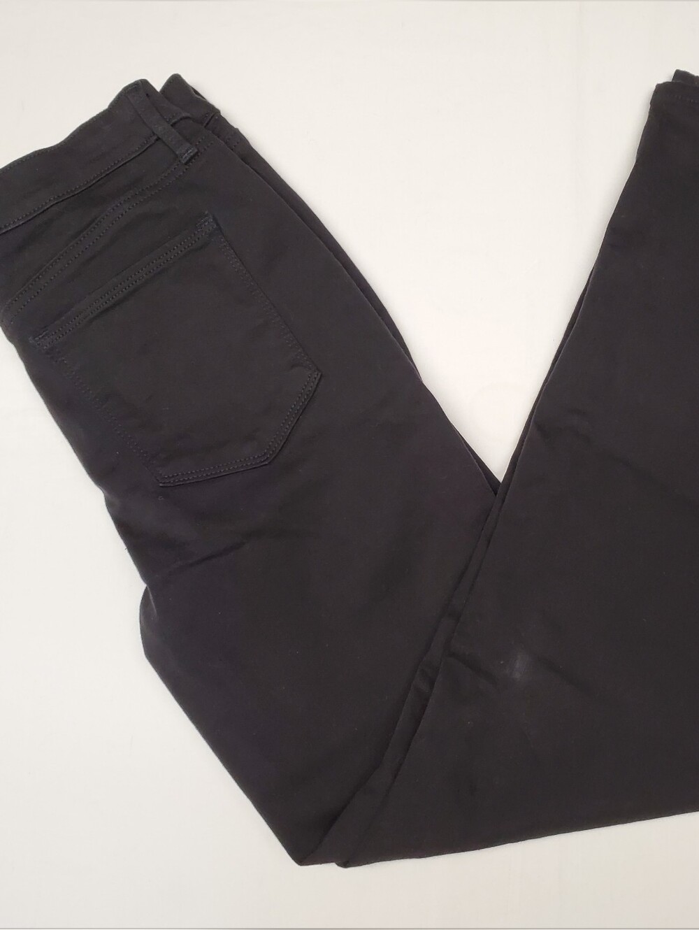 Athleta Straight Leg Pants Dark Charcoal Cotton Stretch Zipper Pocket 6